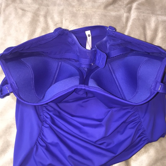 Dobreva 2 piece swimsuit. Size 14 (XL). Milky Way Blue #3. Looks more purple. - Picture 8 of 8